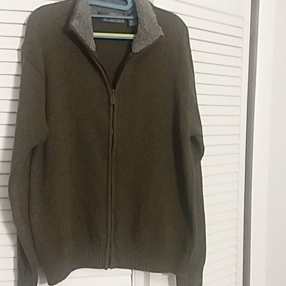 Oscar de la renta zip up sweater